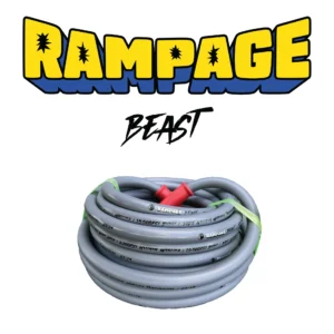 RAMP208-50: RAMPAGE BEAST 50ft Smooth Gray 1/2" Double Wire 6200 PSI High Pressure Hose