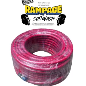 Rampage 5/8" Red 300' softwash hose with crimped ends